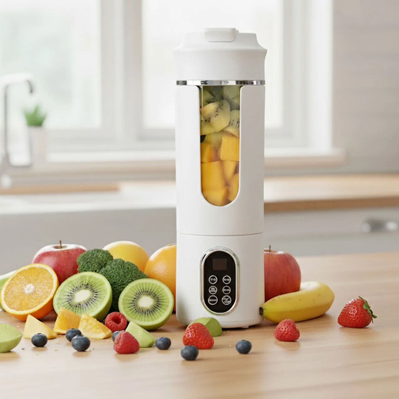 TurboBlend Wireless Portable Juicer – 12-Blade, 530ml
